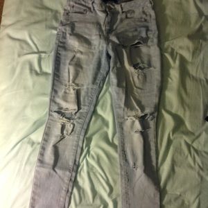 super cute distressed high waisted jegging